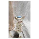 Vintage Doll, Bear, Candlesticks and Figurines