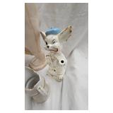 Vintage Doll, Bear, Candlesticks and Figurines