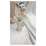 Vintage Doll, Bear, Candlesticks and Figurines