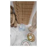 Vintage Doll, Bear, Candlesticks and Figurines