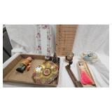 Celluoid Toy, Victorian Lady,  Trinket Basket