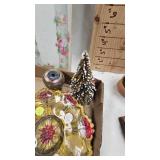 Celluoid Toy, Victorian Lady,  Trinket Basket