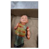 Celluoid Toy, Victorian Lady,  Trinket Basket