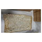 Beaded Purse, Wood Scarf Box,  vintage Powder Boxes