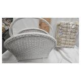 Wicker Basket and Throw, like new in package