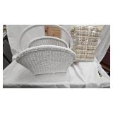 Wicker Basket and Throw, like new in package