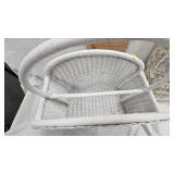Wicker Basket and Throw, like new in package