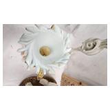 Dog Statue, Candle Holder, Pulled Glass Artwork Flower Vase