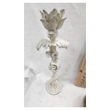 Dog Statue, Candle Holder, Pulled Glass Artwork Flower Vase