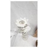 Dog Statue, Candle Holder, Pulled Glass Artwork Flower Vase
