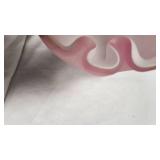 Fenton Satin Glass Vase, Peach Crest Fenton Vase, Misc
