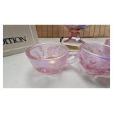Fenton Dusty Rose Miniature Punch Set w/Box
