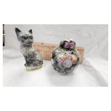 Ginger Jar with Cat Statue