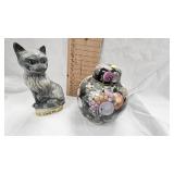 Ginger Jar with Cat Statue