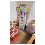Nippon Vase,  Misc Porcelain Figures and Vintage Lamp