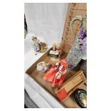 Nippon Vase,  Misc Porcelain Figures and Vintage Lamp