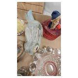 Misc Vintage Glassware, Nippon and Vintage Lamps