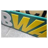 Subway Polymer Sign(Like New) Approx 8