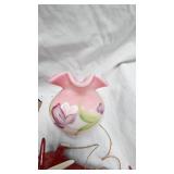 Fenton Rosalene glass Rose Bowl, Smoking Head Ashtray, Misc