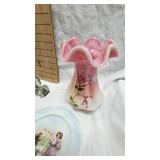 Fenton Roselene Vase and Vintage Items
