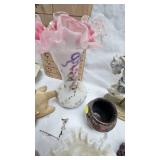 Fenton Hand Painted Glass Vase