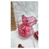 Fenton Cranberry Vase, Antique Glass Vase and More