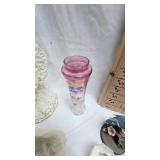 Fenton Cranberry Vase, Antique Glass Vase and More