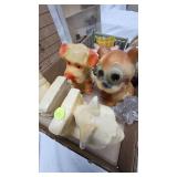 Carnival Chalkware figures and bookends