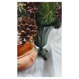 Roseville Vintage Planter and Christmas