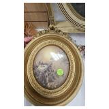 Vintage Church Décor, Mirror, Shell Art Picture