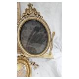 Vintage Church Décor, Mirror, Shell Art Picture