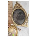Vintage Church Décor, Mirror, Shell Art Picture