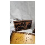 Vintage Plates, Photo Charm, Bell and Tablecloth