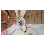 Vintage Plates, Photo Charm, Bell and Tablecloth