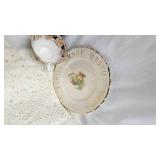 Vintage Plates, Photo Charm, Bell and Tablecloth