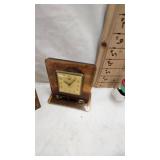 Paperweight, Bowl, Figures, 2 Vaseline Glass Teacups