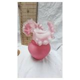 Fenton Peach Crest Vase and Turkey Planter