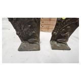 Bronze Bookends, Garden Maiden