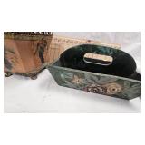 Wood Carrier Box and Planter, owl letter opener