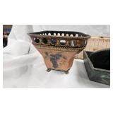 Wood Carrier Box and Planter, owl letter opener