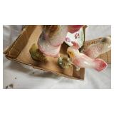 Set of 3 Cockatoo Porcelain Birds