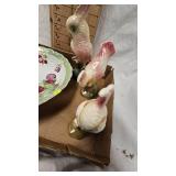 Set of 3 Cockatoo Porcelain Birds