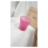 Satin Glass Pedestal Candy Dish, Cranberry Dishes
