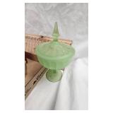 Satin Glass Pedestal Candy Dish, Cranberry Dishes