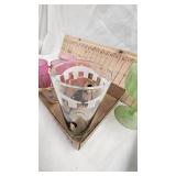 Satin Glass Pedestal Candy Dish, Cranberry Dishes