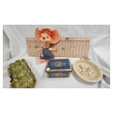 Misc Vintage Serving Dishes and Mouse Toy