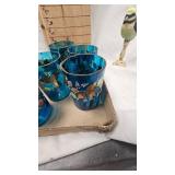 Hand Painted Glasses and Cranberry Glasses