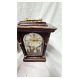 Hand Painted Cranberry Vase, Display Case, Clock