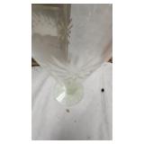 Hand Painted Cranberry Vase, Display Case, Clock