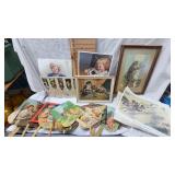 Lot of Vintage Advertising Fans and Pictures
